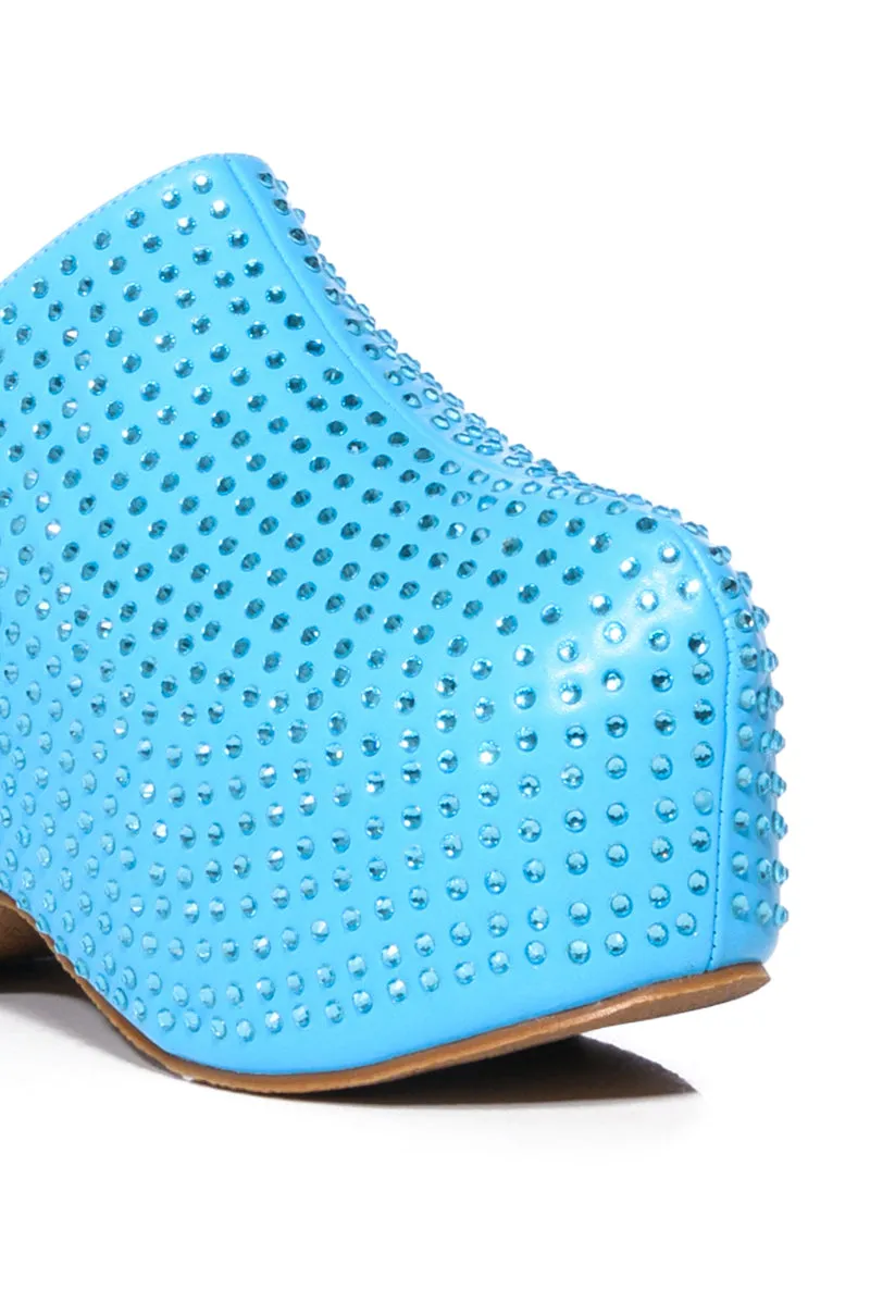 AZALEA WANG MACEY EMBELLISHED CLOG IN BLUE