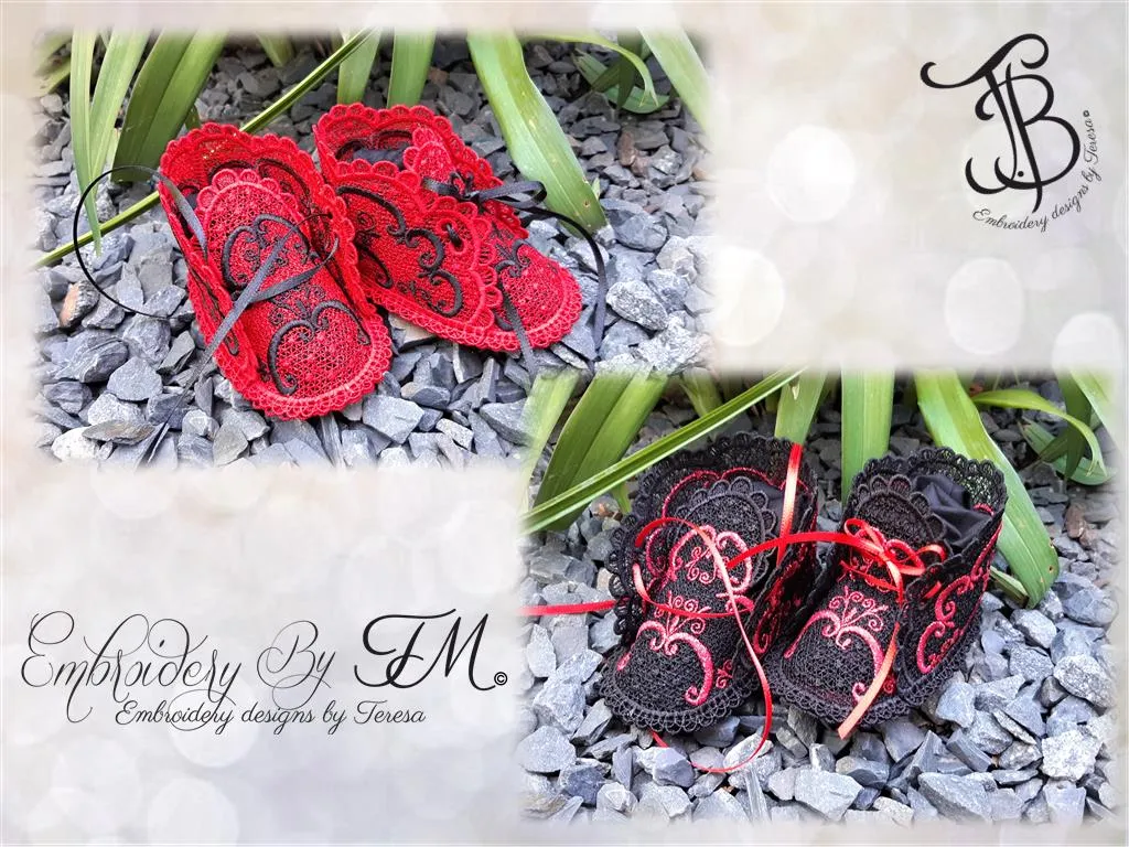 Baby Booties No. 56/ 4x4 hoop or 5x7 hoop
