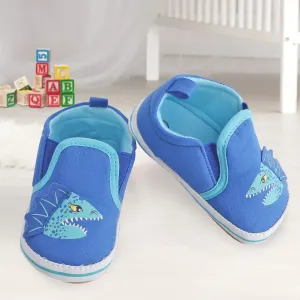 Baby Moo Monster Blue Slip-On Booties