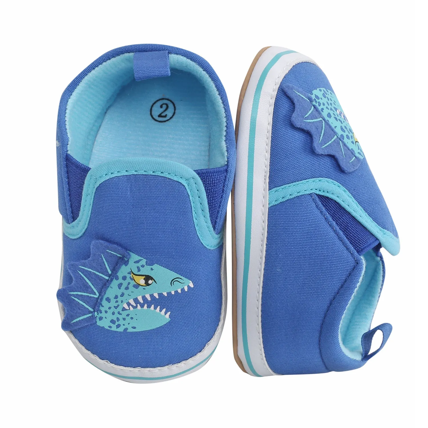Baby Moo Monster Blue Slip-On Booties
