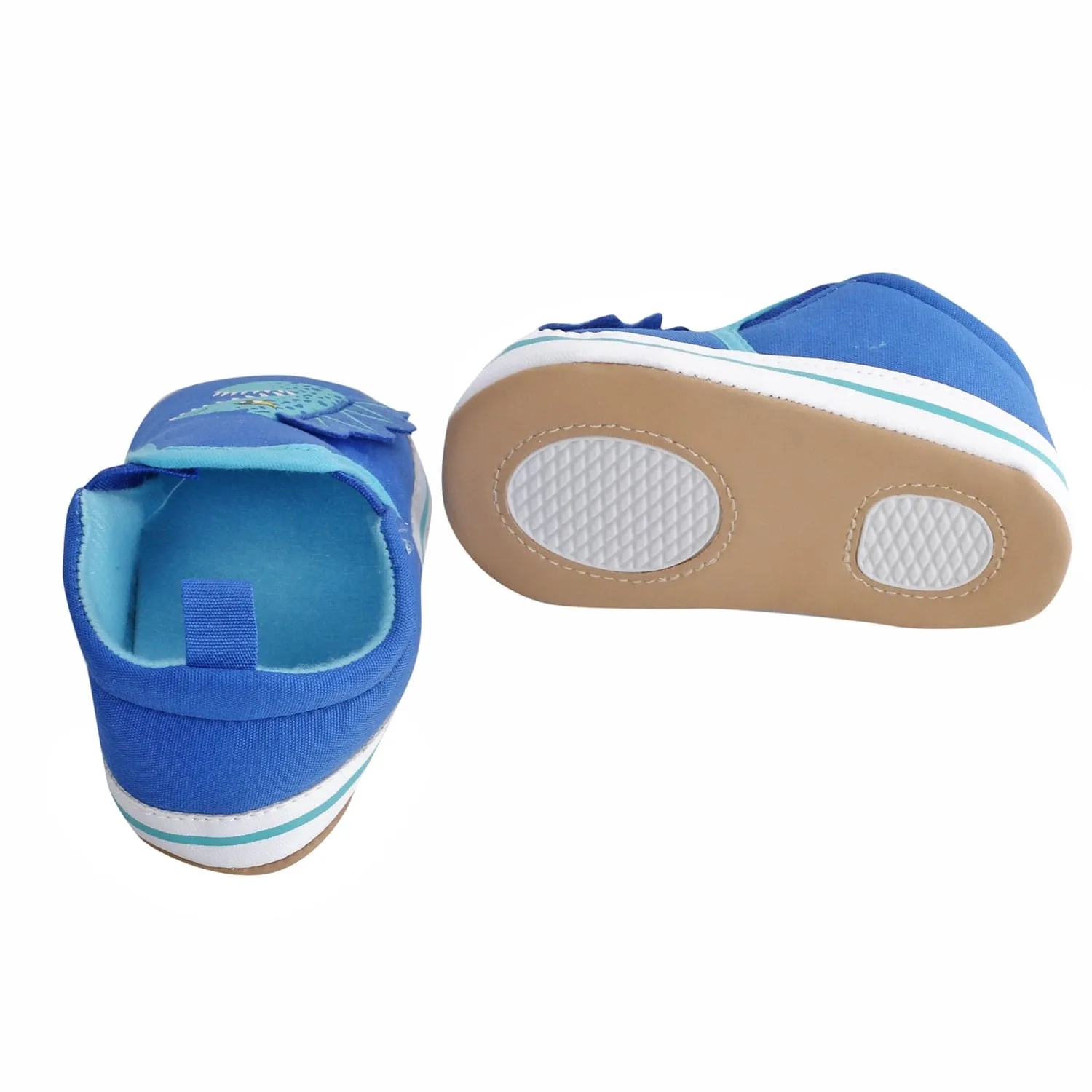 Baby Moo Monster Blue Slip-On Booties