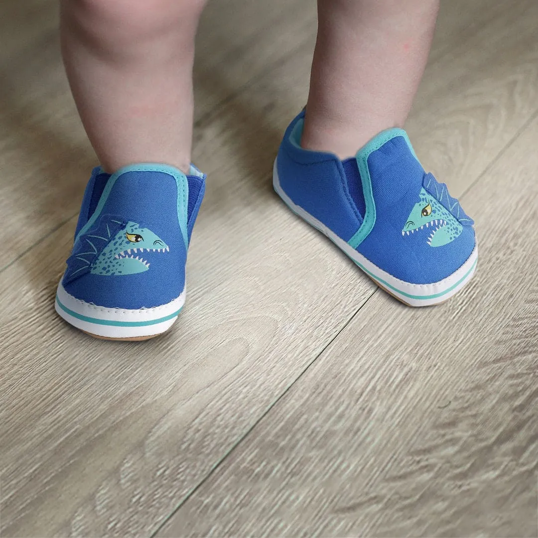 Baby Moo Monster Blue Slip-On Booties