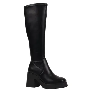 Chantal Black Platform Booties