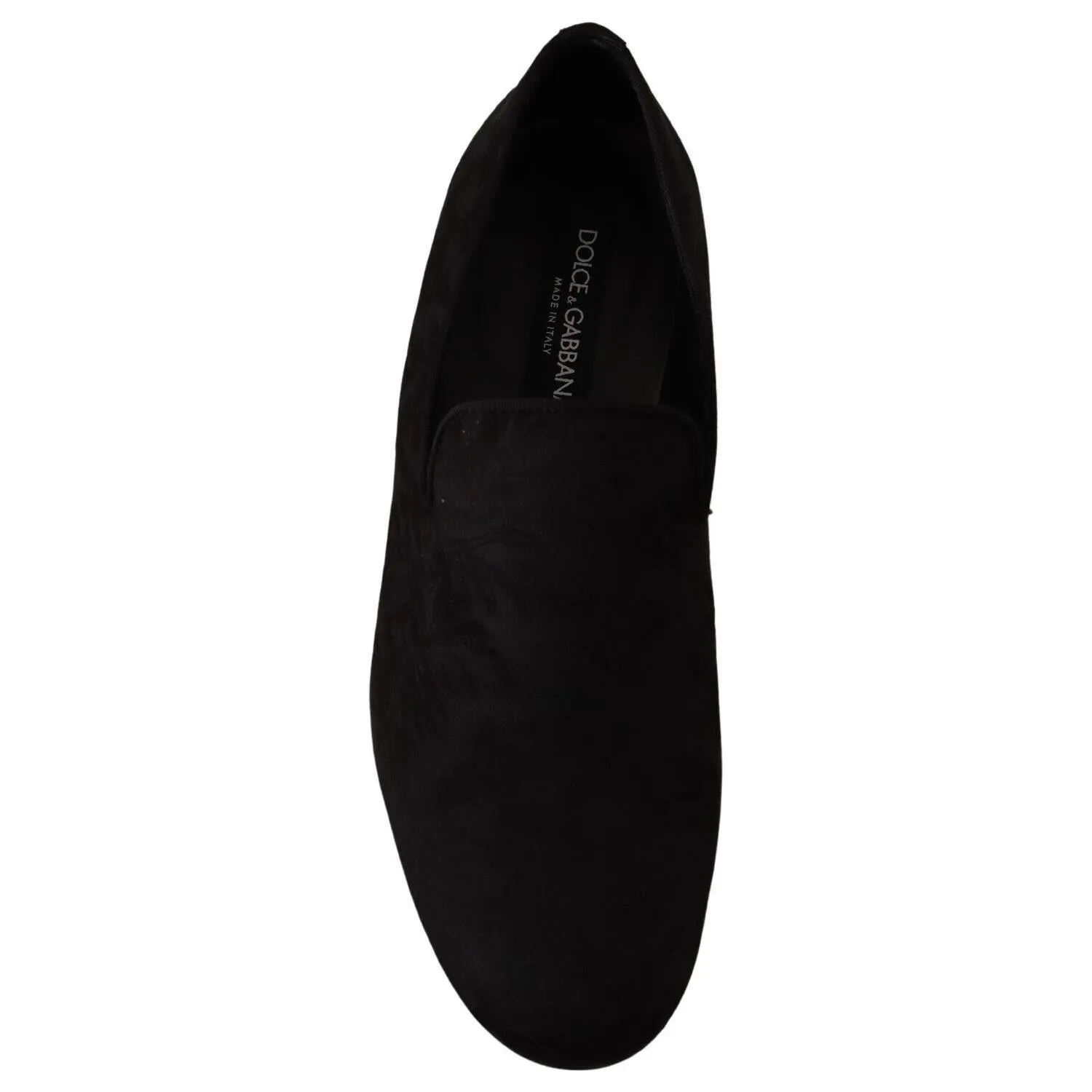 Dolce & Gabbana Elegant Jacquard Slide On Loafers Flats