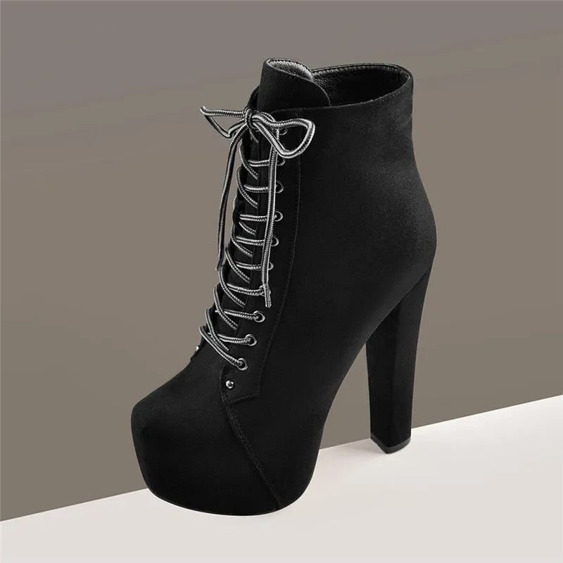 High Block Heel Booties
