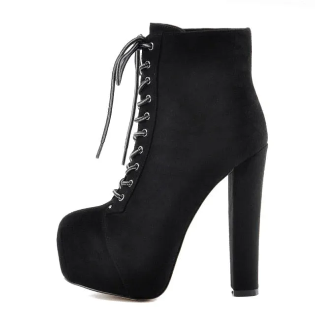 High Block Heel Booties