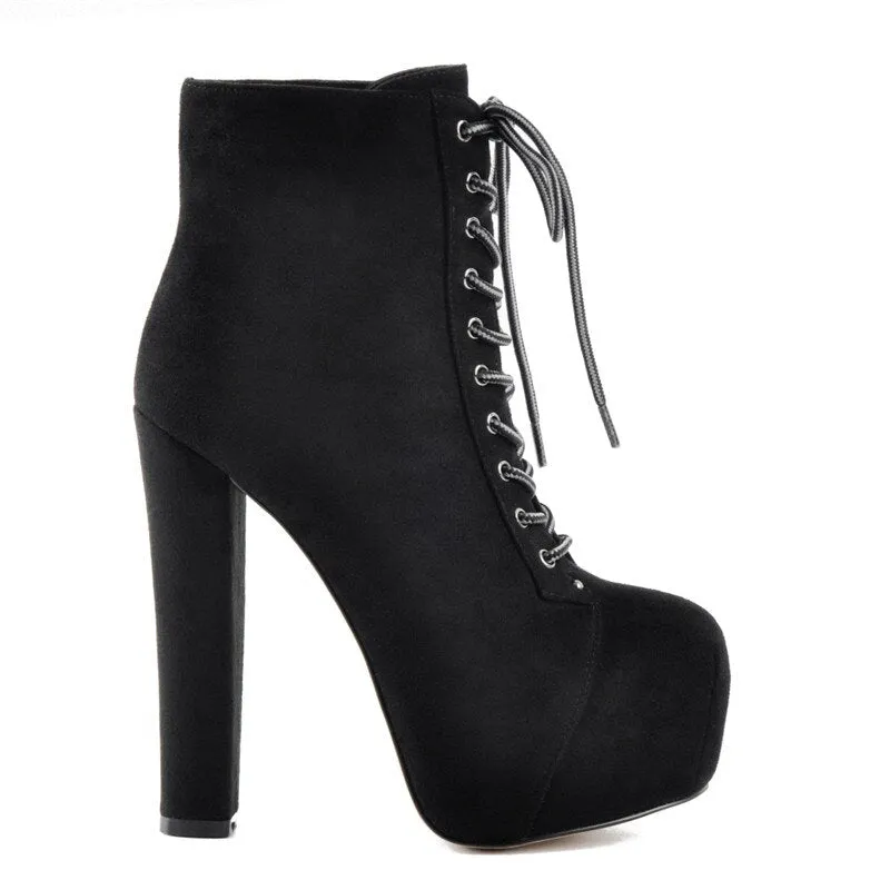 High Block Heel Booties