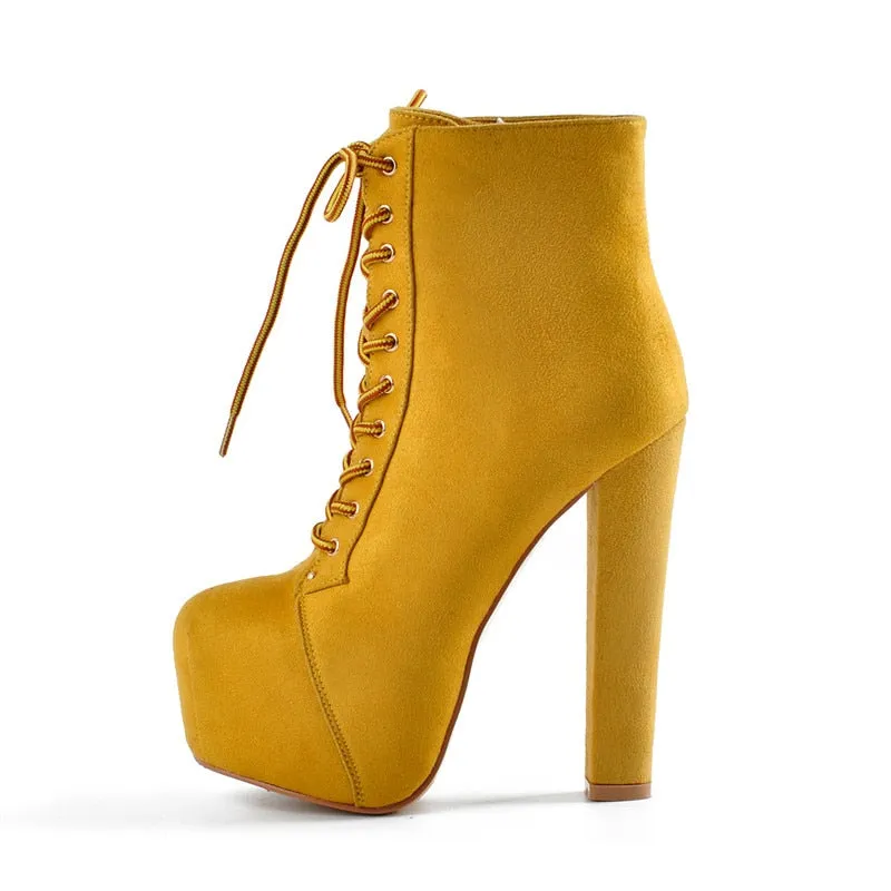 High Block Heel Booties