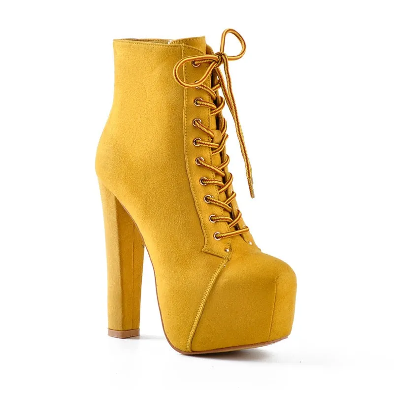High Block Heel Booties
