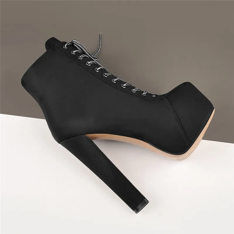 High Block Heel Booties
