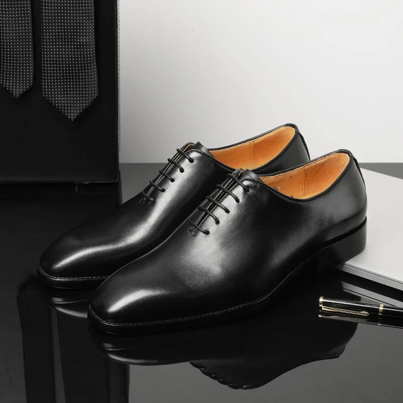 LaceLux Exotic Lace-Up Oxford Dress Shoes