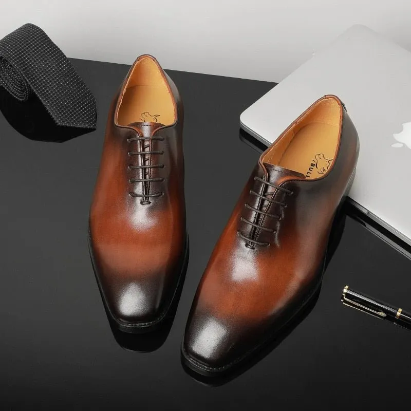 LaceLux Exotic Lace-Up Oxford Dress Shoes