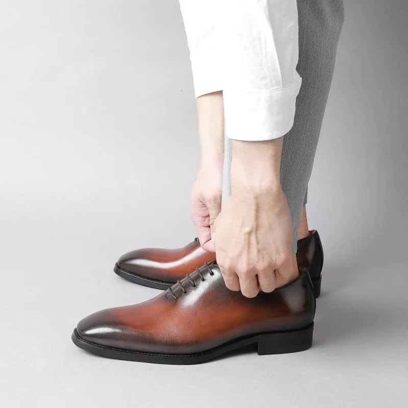 LaceLux Exotic Lace-Up Oxford Dress Shoes