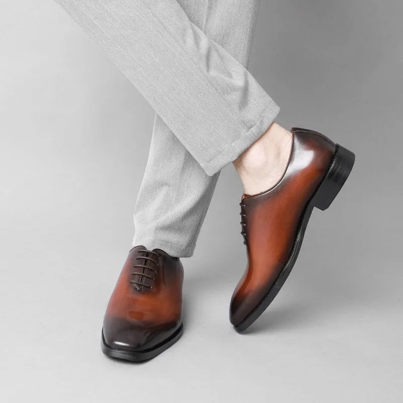 LaceLux Exotic Lace-Up Oxford Dress Shoes