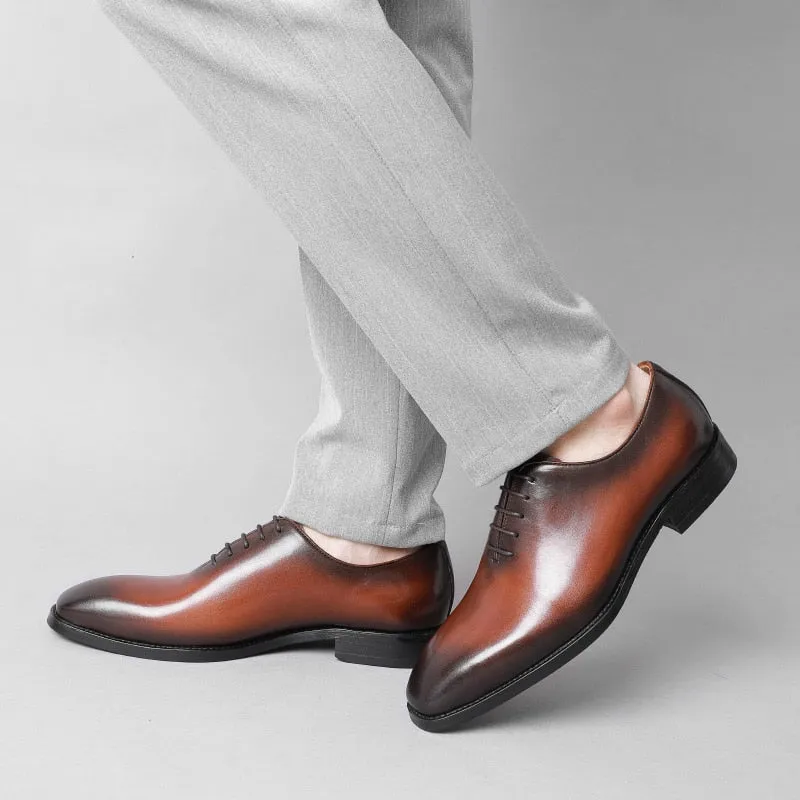LaceLux Exotic Lace-Up Oxford Dress Shoes