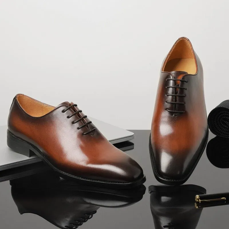 LaceLux Exotic Lace-Up Oxford Dress Shoes