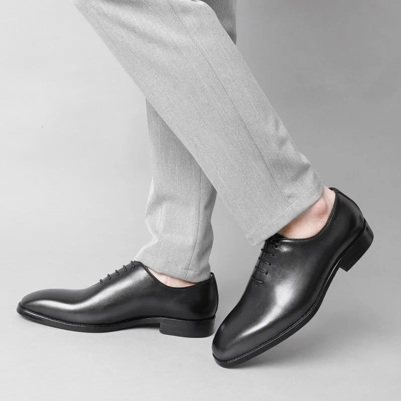LaceLux Exotic Lace-Up Oxford Dress Shoes