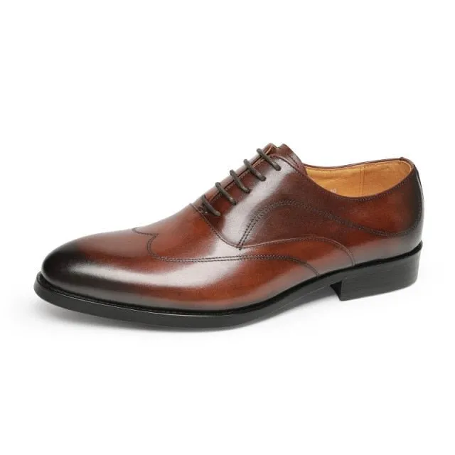 LaceLux Exotic Lace-Up Oxford Dress Shoes