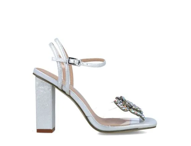 Menbur Silver Diamanté Sandal