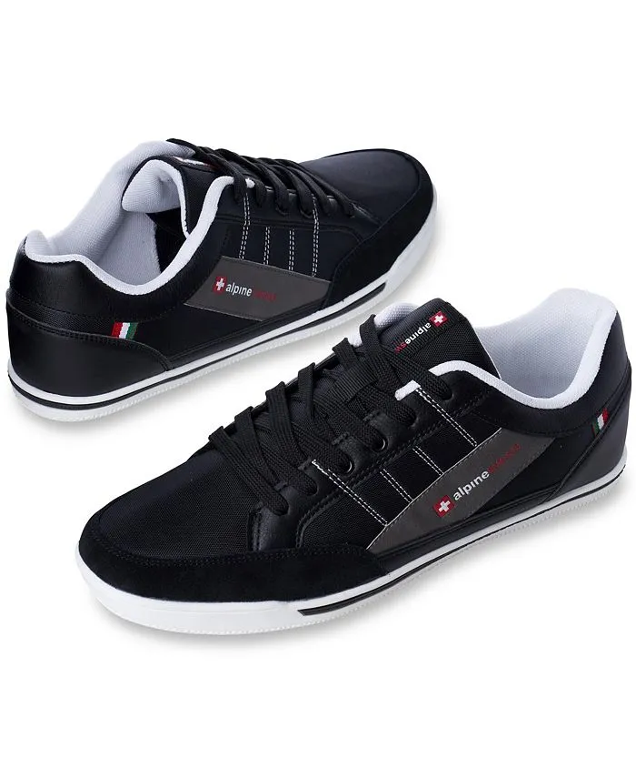 Men's Retro Fashion Tennis Sneakers Casual Sports Shoes Alpine Swiss black