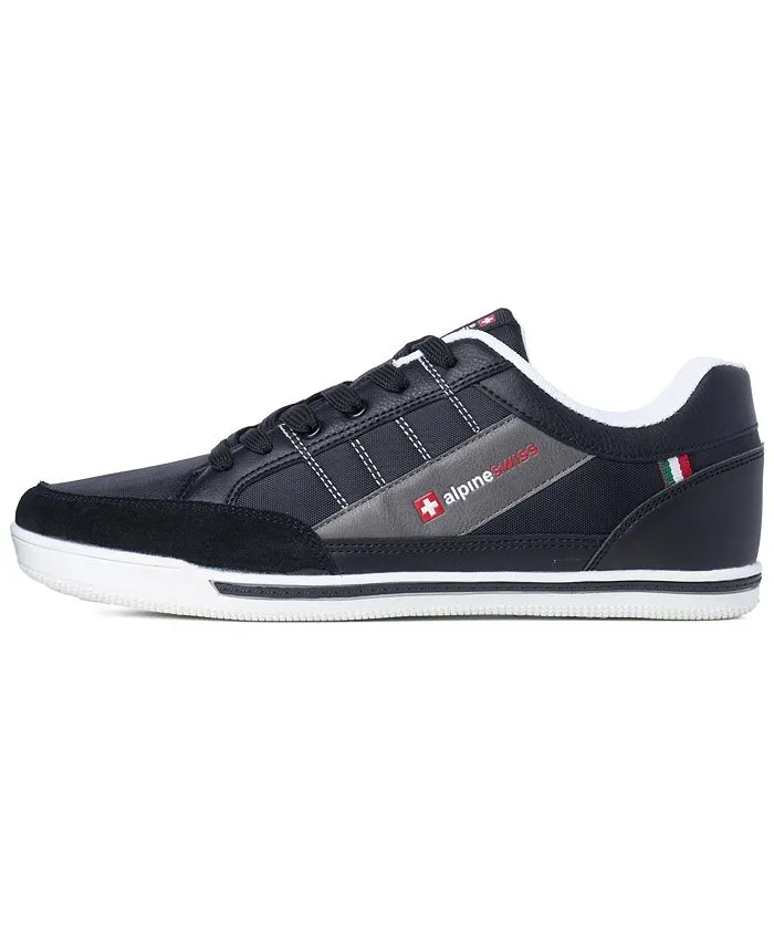 Men's Retro Fashion Tennis Sneakers Casual Sports Shoes Alpine Swiss black