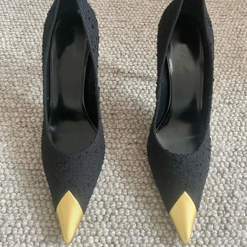 Pre Order:  Pointed Metal Toes Stilettos