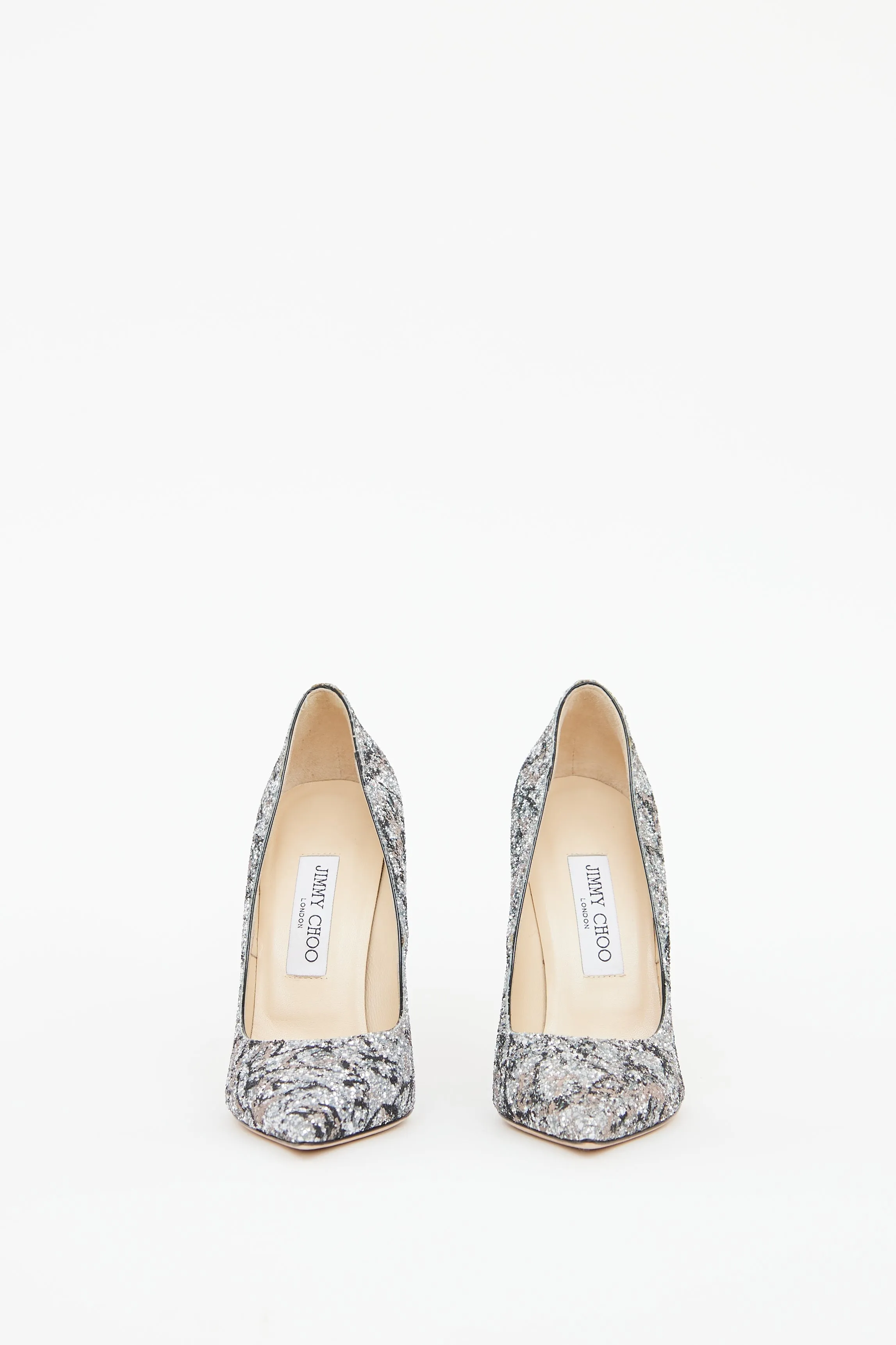 Silver & Black Sparkle Pump