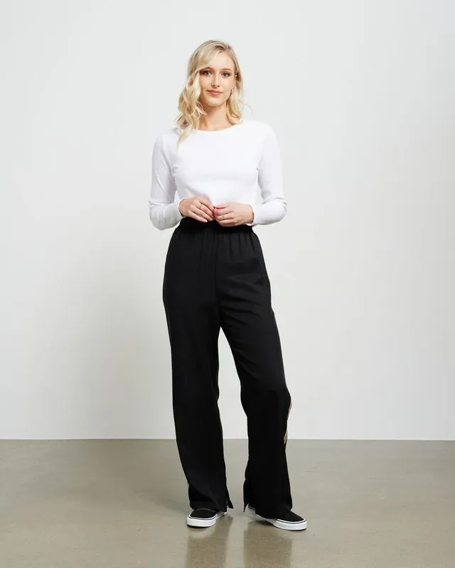 Taylor Pant - Black/Latte Stripe