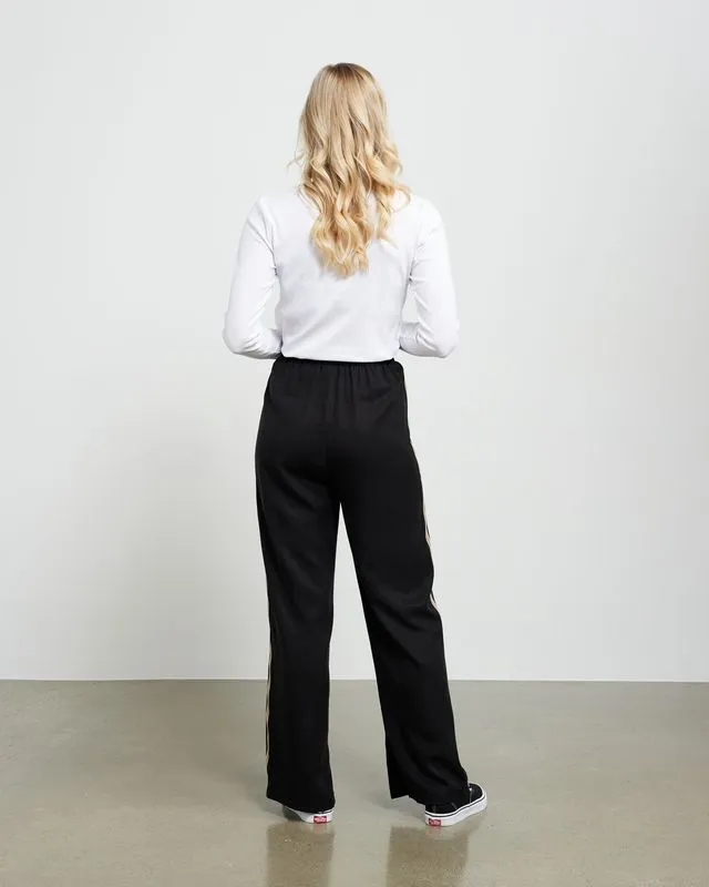 Taylor Pant - Black/Latte Stripe