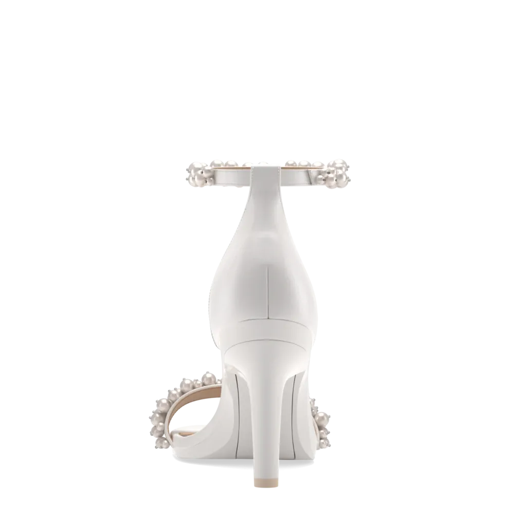 The Pashionista - White Satin Pearl   Stiletto Heel Kit 4 White