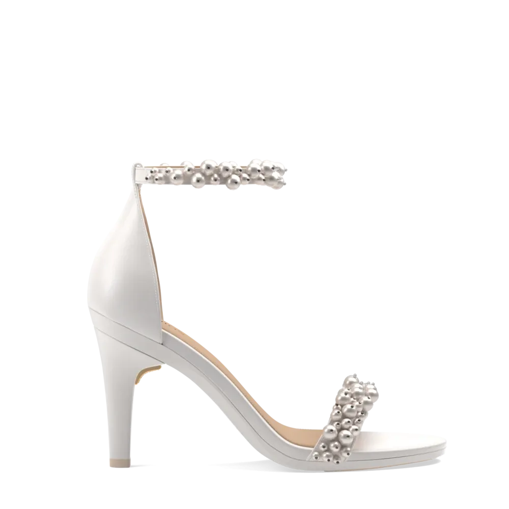 The Pashionista - White Satin Pearl   Stiletto Heel Kit 4 White
