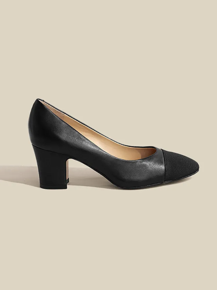 Toleet Chunky Heel Pointy Toe Slingback Sandals