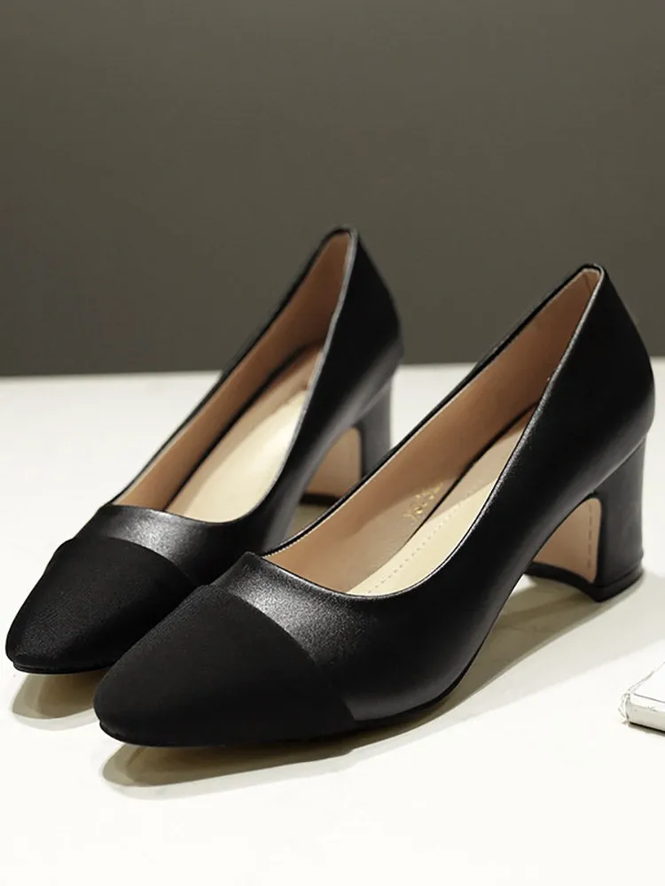 Toleet Chunky Heel Pointy Toe Slingback Sandals