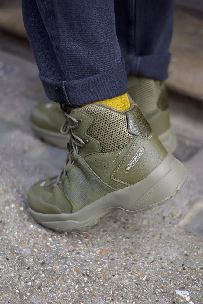 Woden Olena Dark Olive Waterproof Hiking Boots