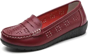 Women's Casual Closed Toe Slip On Loafers Breathable Comfortable Walking Shoes Softsole Arch Support Mules for Daily Wear