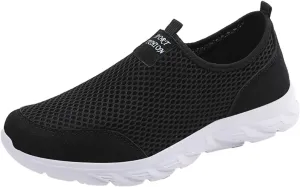 Women's Loafer Flat Slip On Sneakers Women Wide Width Mens Casual Shoes Women's Wide Loafers Loafers for Women Wide Platform Sneakers for Women Black