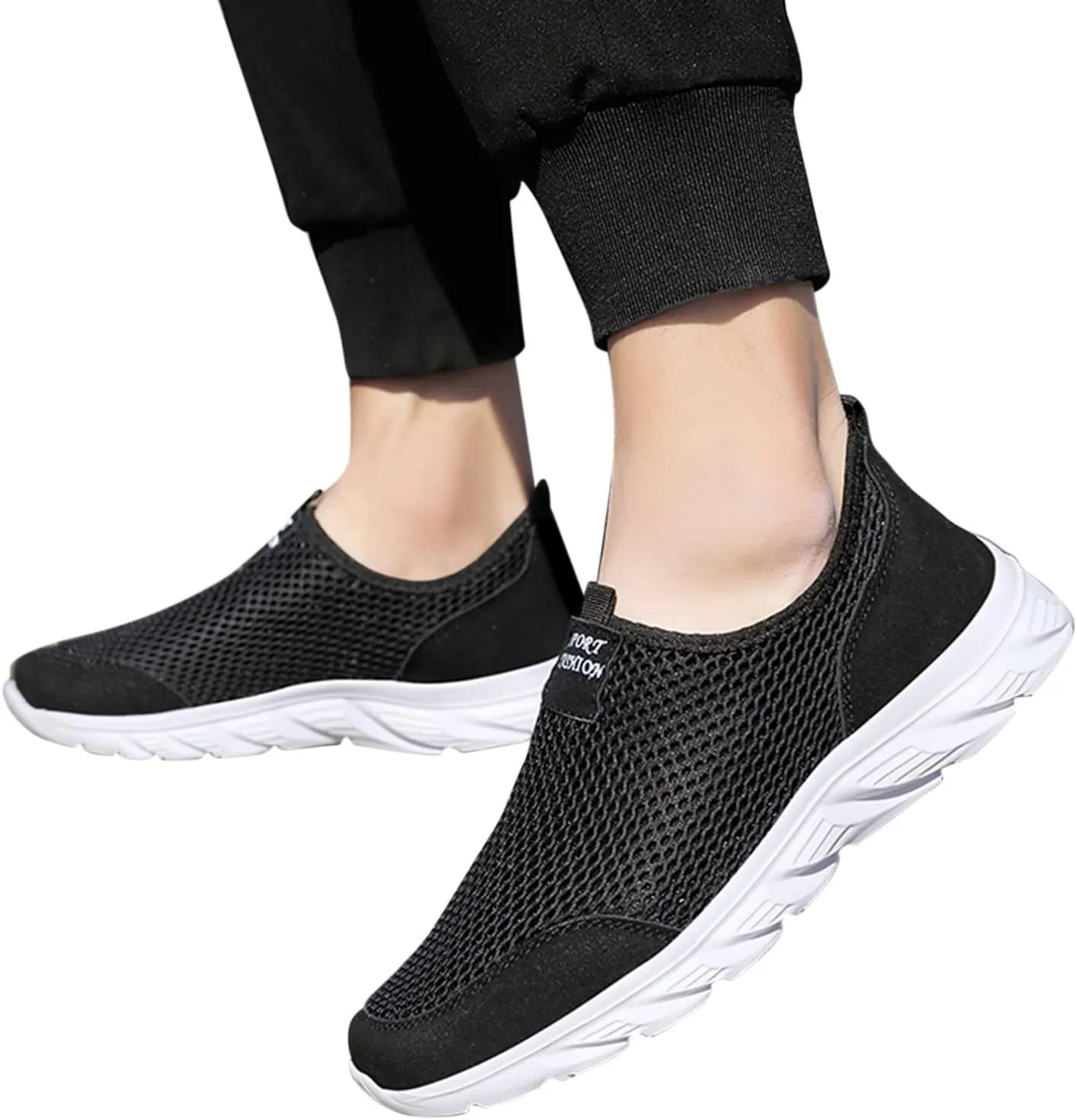 Women's Loafer Flat Slip On Sneakers Women Wide Width Mens Casual Shoes Women's Wide Loafers Loafers for Women Wide Platform Sneakers for Women Black