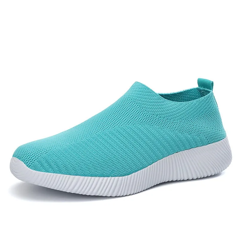 Women's mesh fabric lightweight platform tennis sneakers