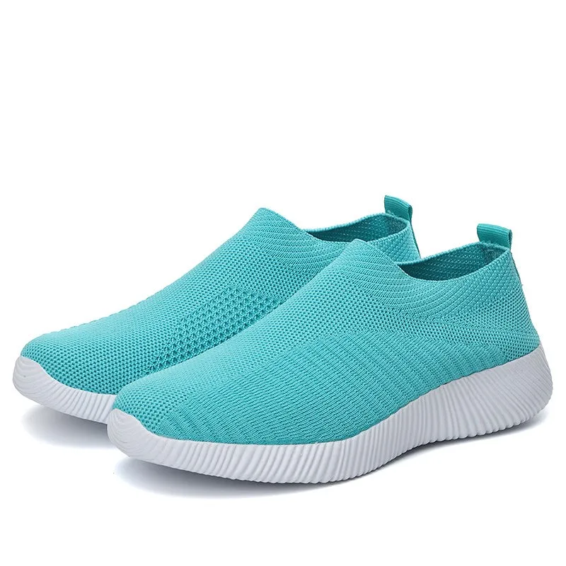 Women's mesh fabric lightweight platform tennis sneakers