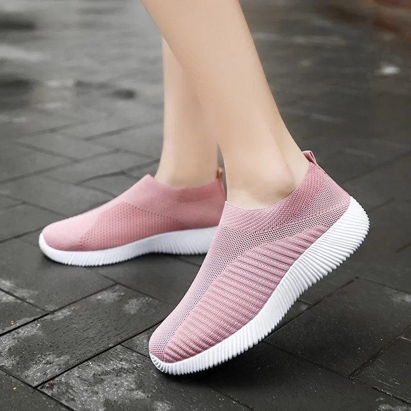 Women's mesh fabric lightweight platform tennis sneakers