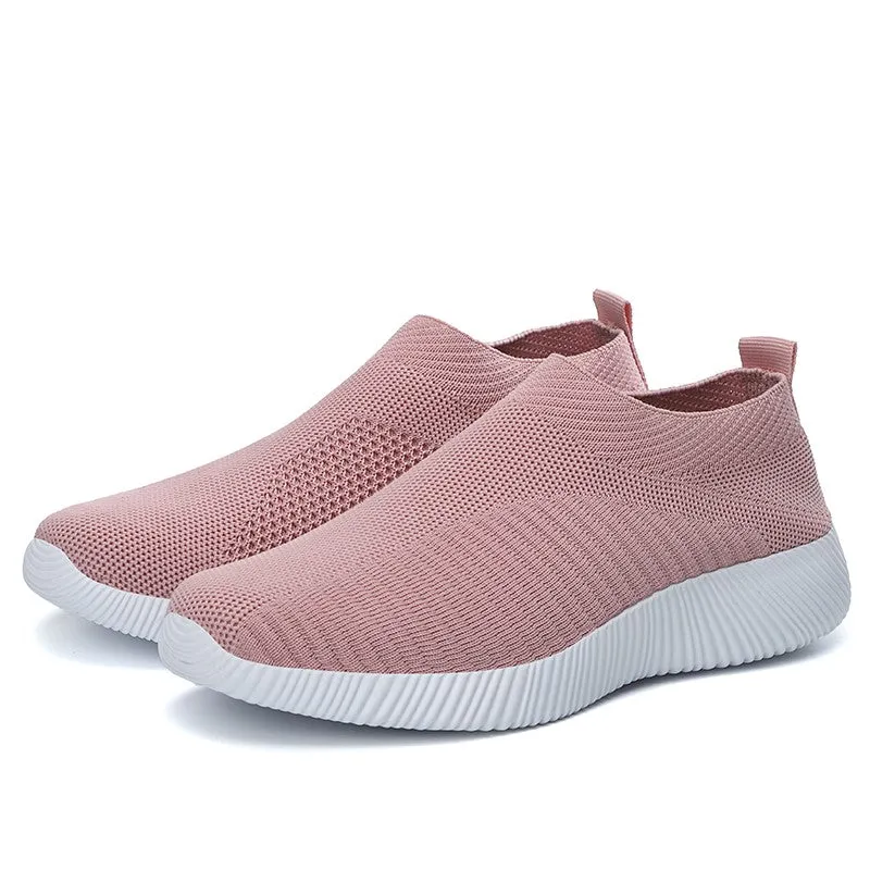 Women's mesh fabric lightweight platform tennis sneakers