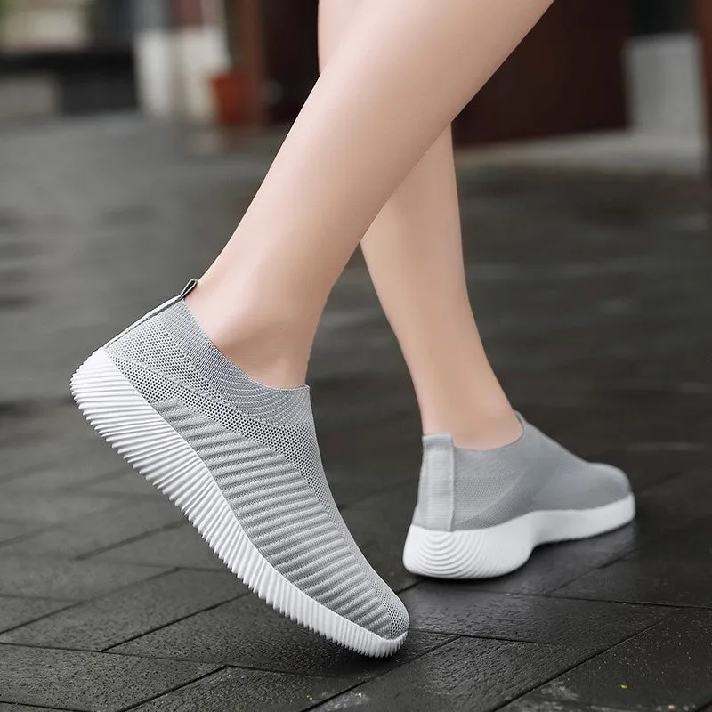 Women's mesh fabric lightweight platform tennis sneakers