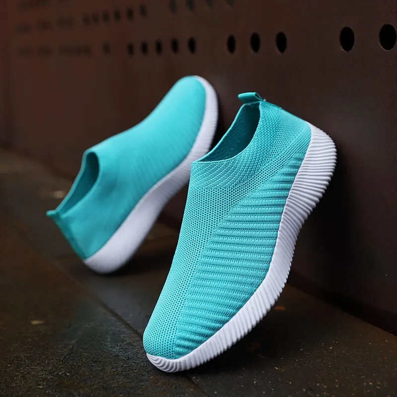 Women's mesh fabric lightweight platform tennis sneakers