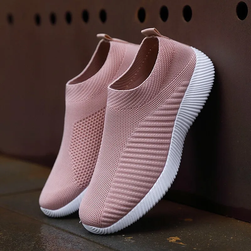 Women's mesh fabric lightweight platform tennis sneakers