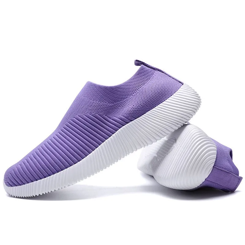 Women's mesh fabric lightweight platform tennis sneakers