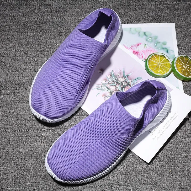 Women's mesh fabric lightweight platform tennis sneakers