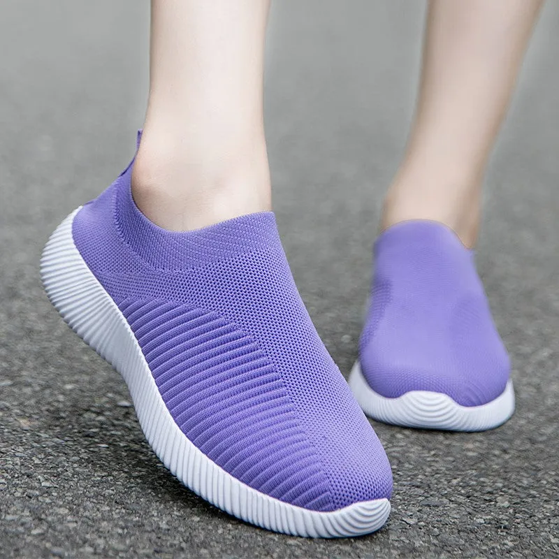 Women's mesh fabric lightweight platform tennis sneakers