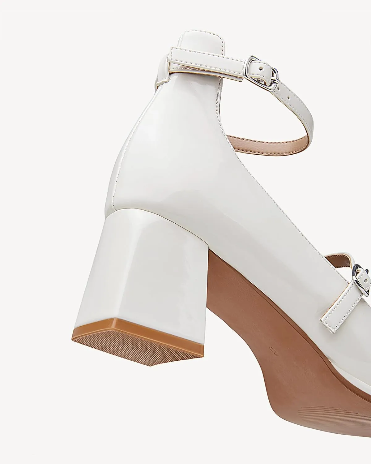 Women's Vintage Patent Chunky Heeled Mary Jane Pumps