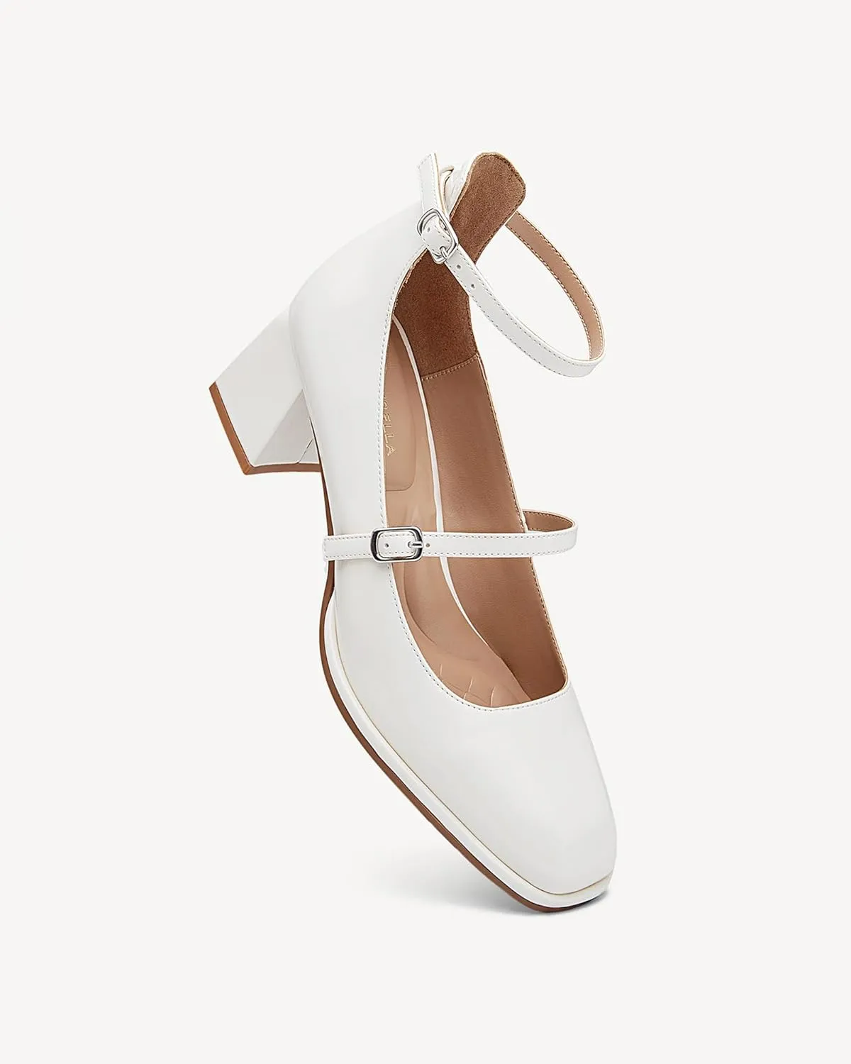Women's Vintage Patent Chunky Heeled Mary Jane Pumps